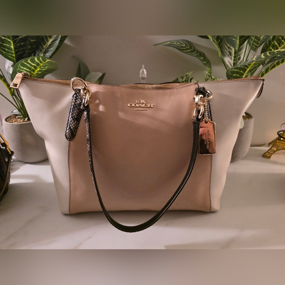 Coach Leather Tote Bag ( New Condition )